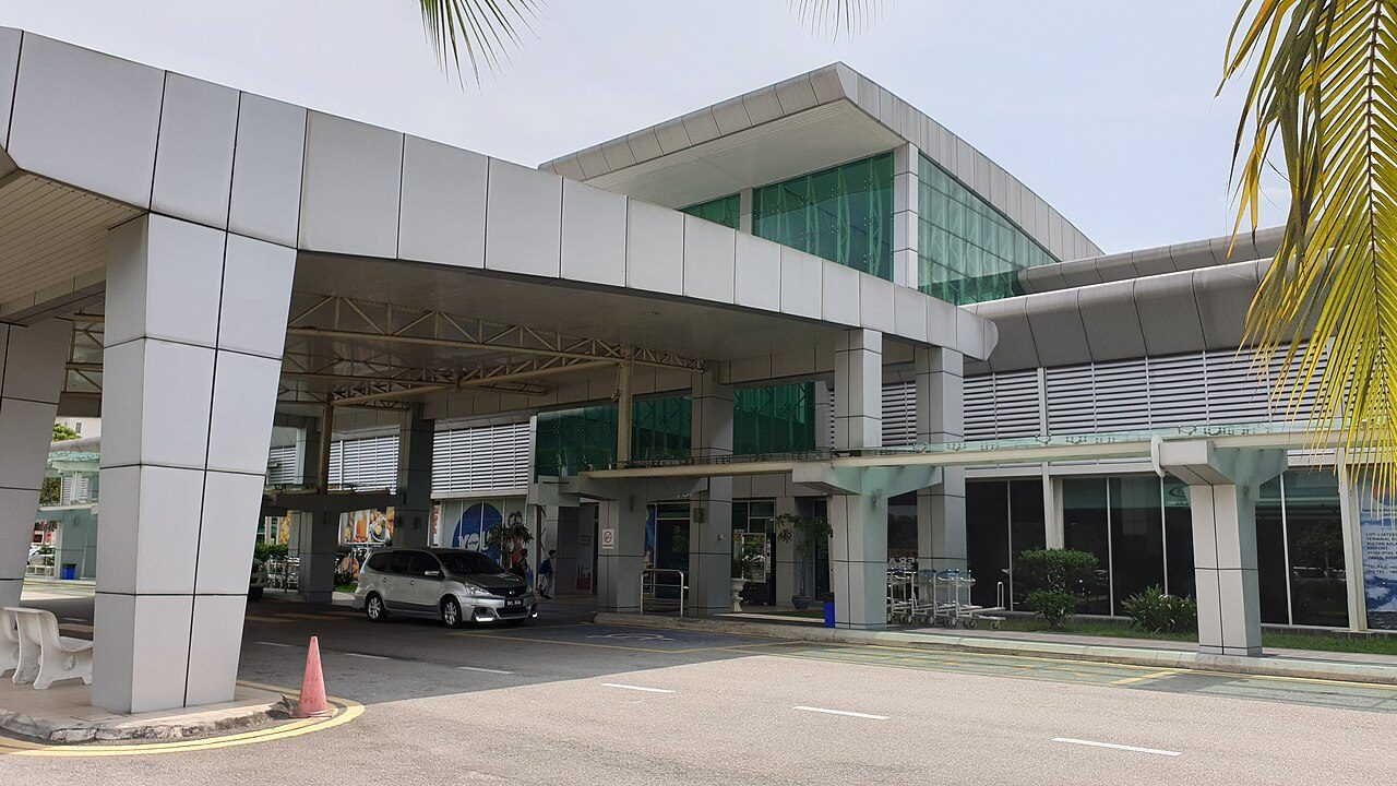 Car rental in Ipoh: the main entrance of the Sultan Azlan Shah Airport terminal, where most rental pickups are arranged