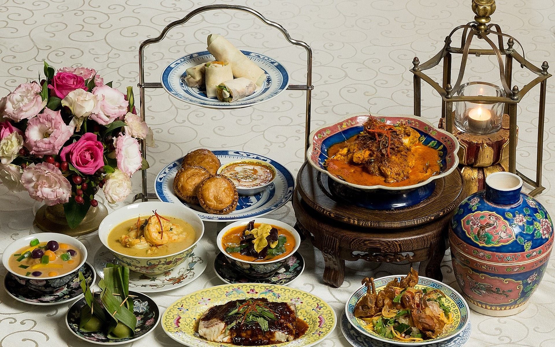 槟城 Seven Terraces Hotel 内 Kebaya Dining Room 的娘惹高级料理