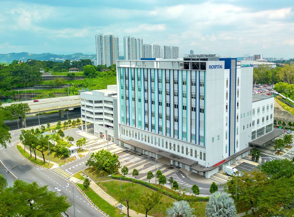 Columbia Asia Hospital Bukit Jalil building and grounds seen from above, Kuala Lumpur