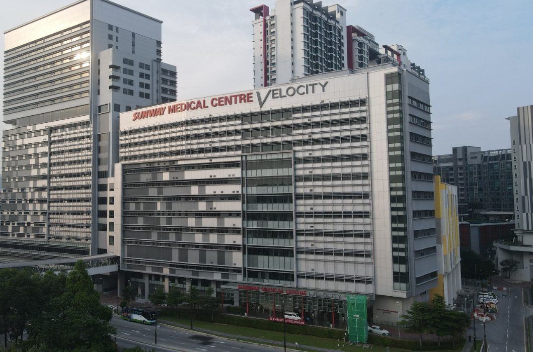 Sunway Medical Centre Velocity building with its rooftop name sign, Sunway Velocity, Kuala Lumpur