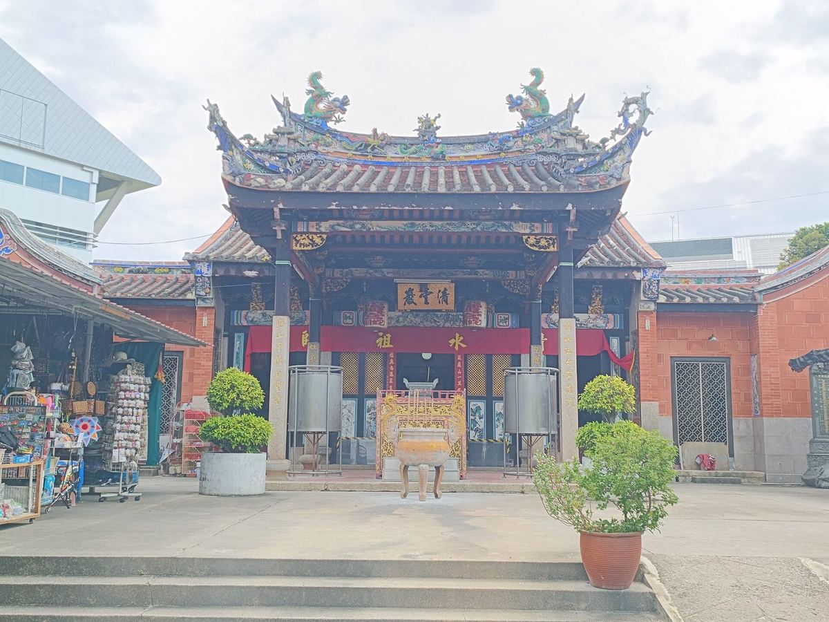 Main shrine hall and courtyard of the Snake Temple, Bayan Lepas, Penang