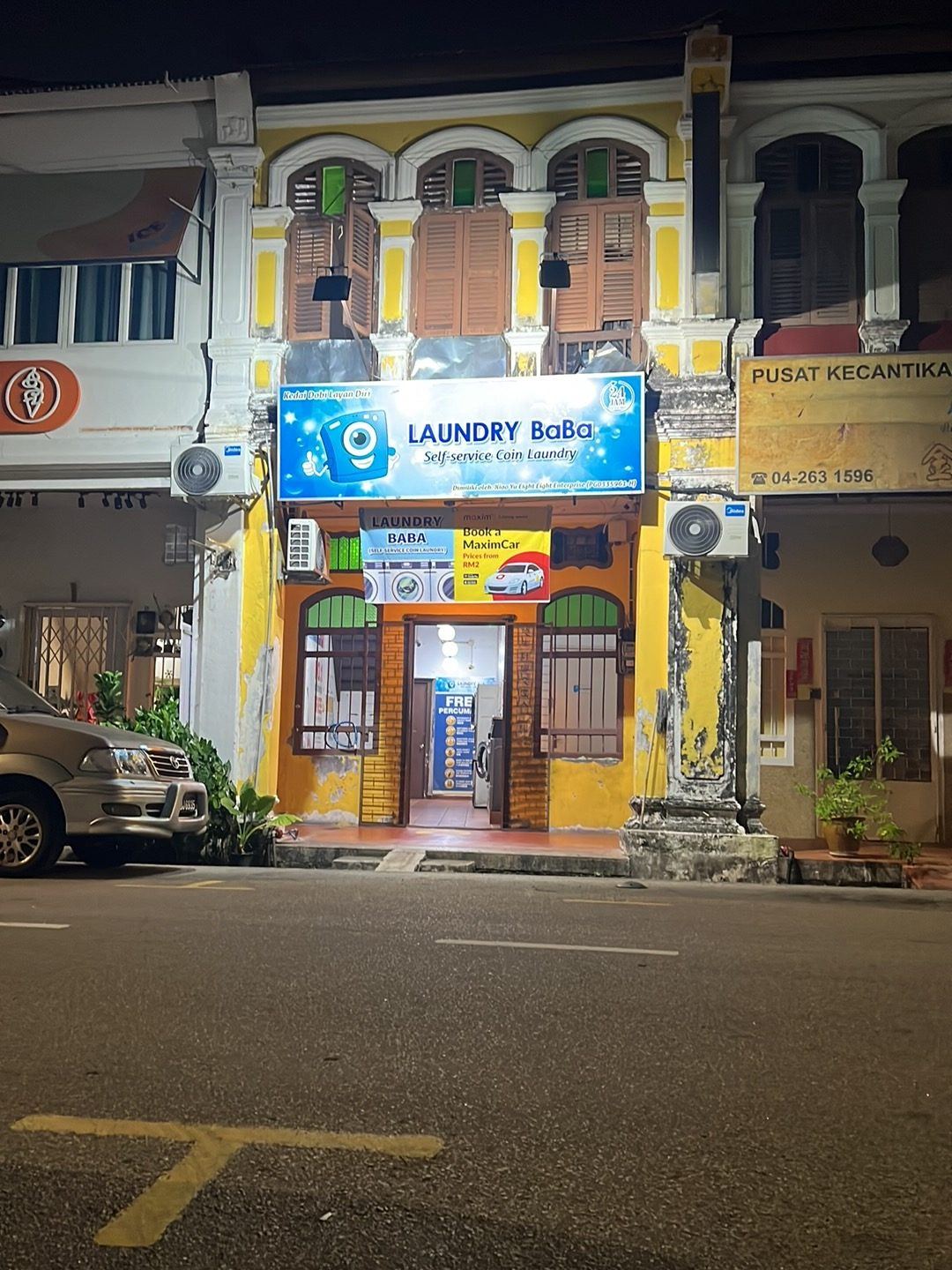 槟城乔治市 Jalan Kampung Malabar 上位于历史店屋内的 Laundry Baba 自助洗衣店