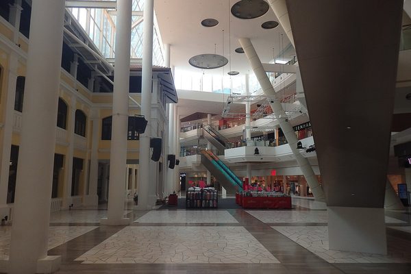 Wide atrium of Gurney Paragon mall in Penang, where the Nitori Better Living Bundle Fest runs