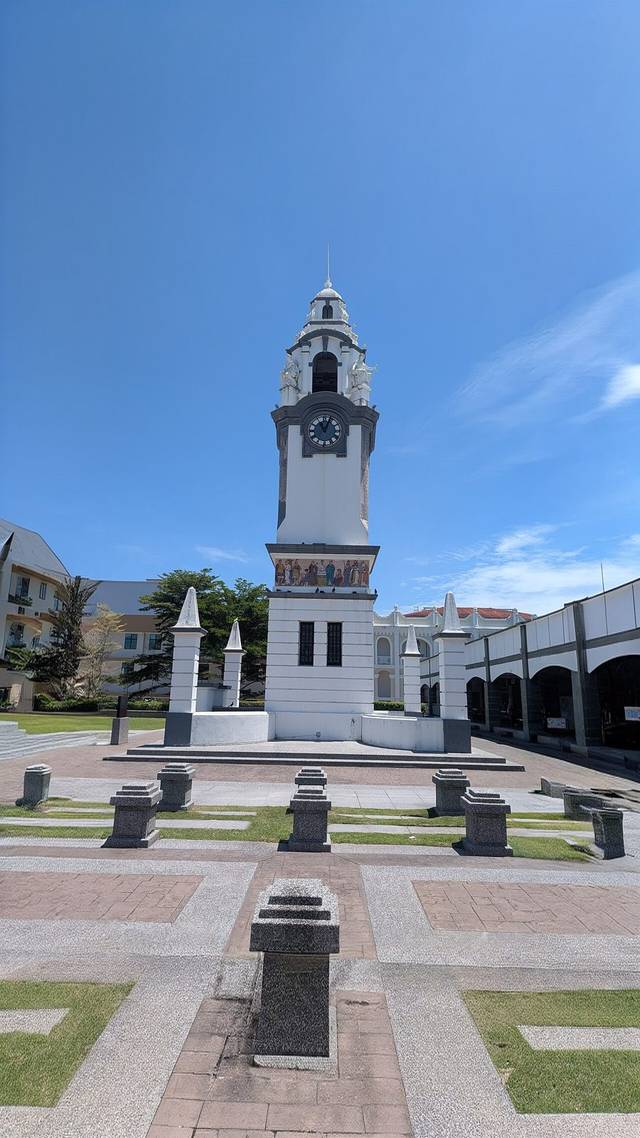 Birch Memorial Clock Tower standing on its square in Ipoh Old Town