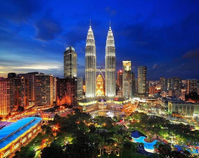 Kuala Lumpur skyline with Petronas Towers