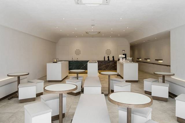Minimalist white dining room at ONO Specialty Coffee & Matcha, SS2, Petaling Jaya