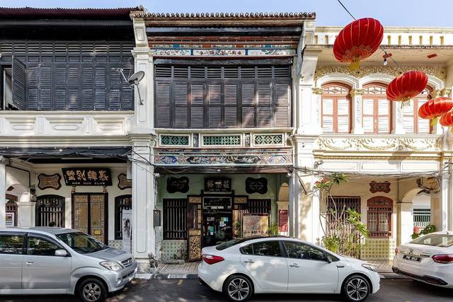 Restored shophouse of the Sun Yat Sen Museum at 120 Armenian Street, George Town, Penang