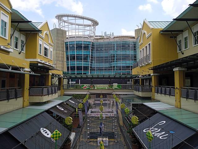 Open-air walkway at The Curve